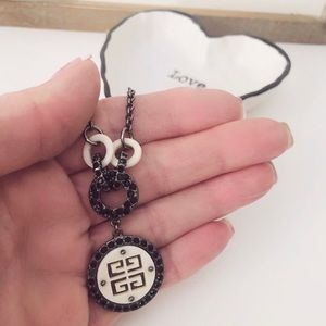 GIVENCHY Rare Vintage GG Signature Logo Pendant Necklace.